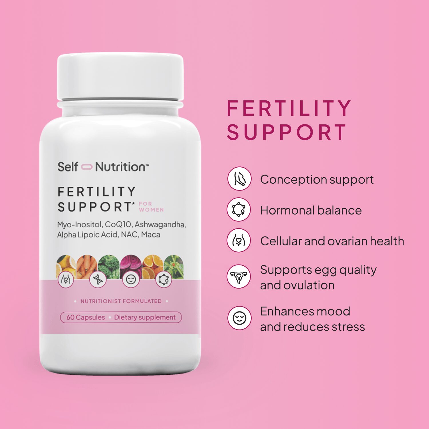 Self Nutrition Fertility Support supplement for women