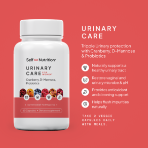 Self Nutrition Urinary Care supplement bottle for women's urinary tract and bladder support
