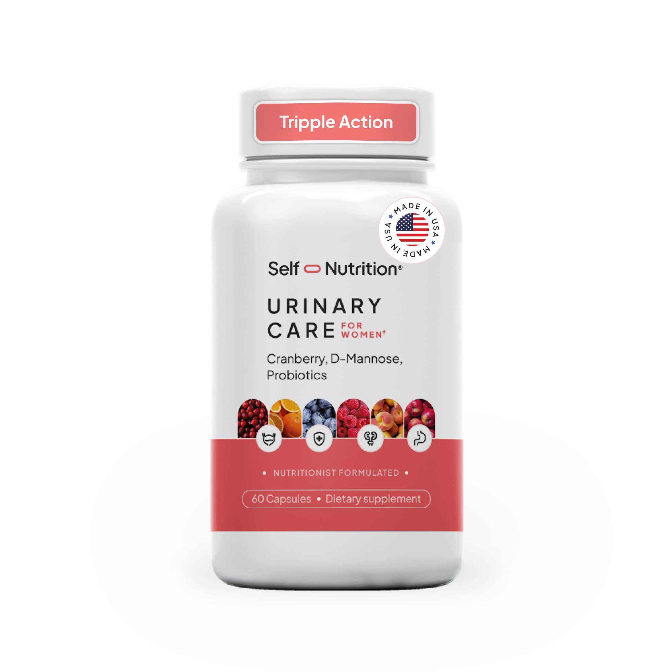 Women's Urinary Care Supplement with D-Mannose, Cranberry & Probiotics - Image 2